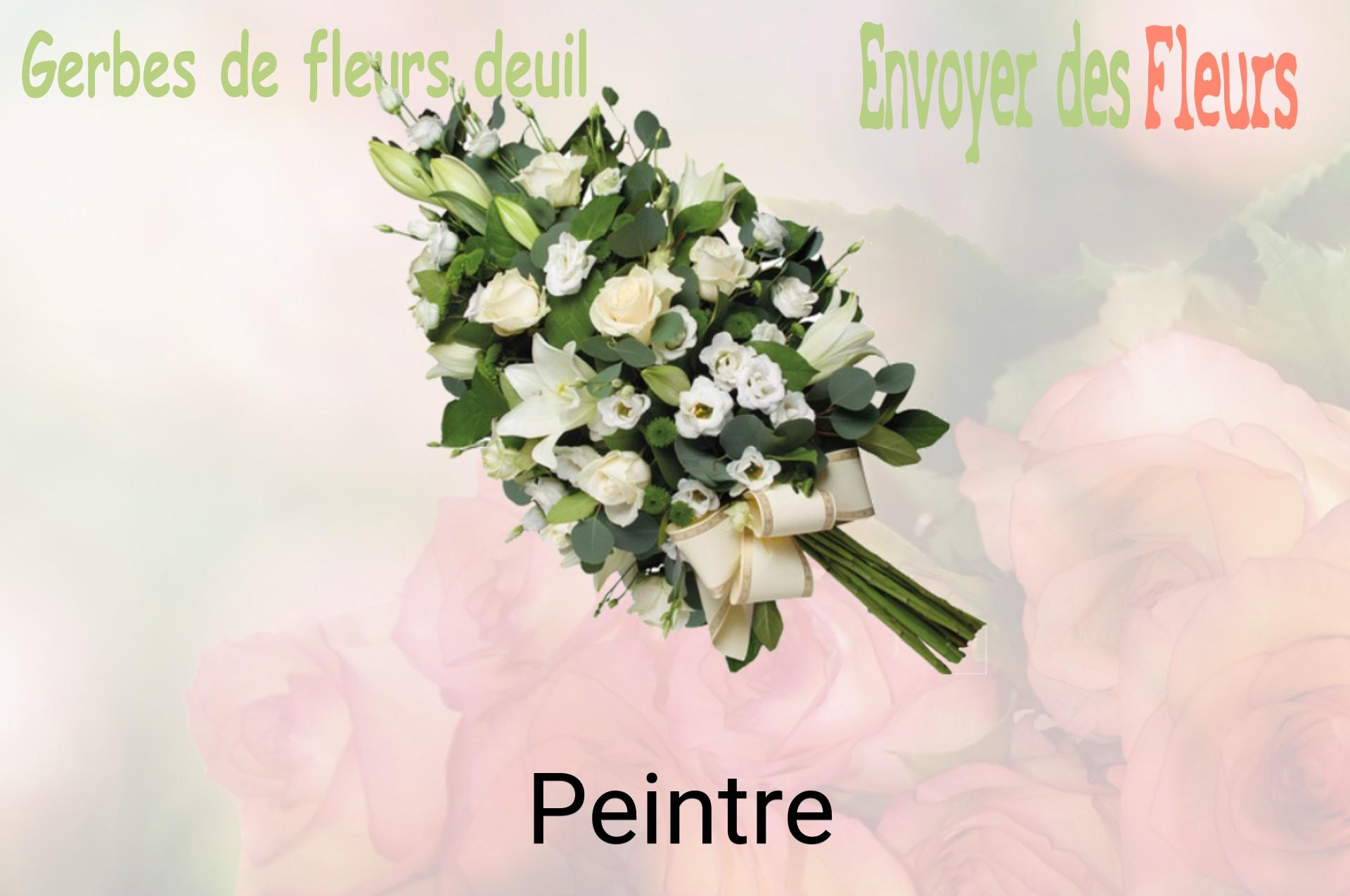 Gerbe de fleurs de deuil livrée à Peintre